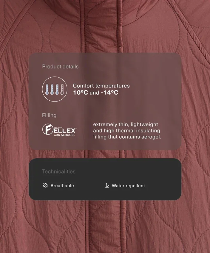 Geci căptușite cu Fellex® Aerogel, hidrofugă Geci căptușite cu Fellex® Aerogel, hidrofugă