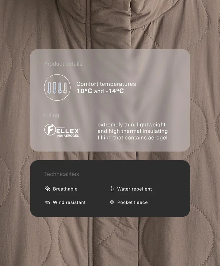 Geci căptușite cu Fellex® Aerogel, hidrofugă Geci căptușite cu Fellex® Aerogel, hidrofugă