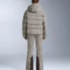 Pantaloni de schi elastici, cu talie înaltă, imprimați, rezistenți la apă Pantaloni de schi elastici, cu talie înaltă, imprimați, rezistenți la apă