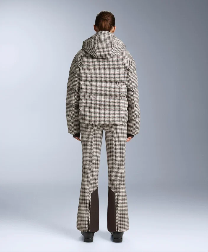 Pantaloni de schi elastici, cu talie înaltă, imprimați, rezistenți la apă Pantaloni de schi elastici, cu talie înaltă, imprimați, rezistenți la apă
