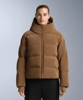 Geci căptușite din satin 80% puf și 20% pene Minardi Piume Ski rezistentă la apă