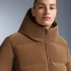 Geci căptușite din satin 80% puf și 20% pene Minardi Piume Ski rezistentă la apă