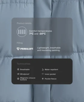 Geci căptușite hidrofugă Primaloft®