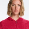 Geci cu glugă din tricot cu model împletit, spălată