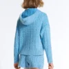 Geci cu glugă din tricot cu model împletit, spălată