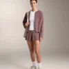 Geci cu glugă din tricot cu nervuri Geci cu glugă din tricot cu nervuri