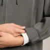 Geci cu glugă și detalii din tricot cu modal periat Geci cu glugă și detalii din tricot cu modal periat