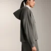 Geci cu glugă și detalii din tricot cu modal periat Geci cu glugă și detalii din tricot cu modal periat