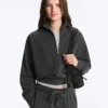 Geci cu guler înalt din fleece din amestec de bumbac