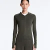 Geci din tricot cu croială slim și glugă Geci din tricot cu croială slim și glugă