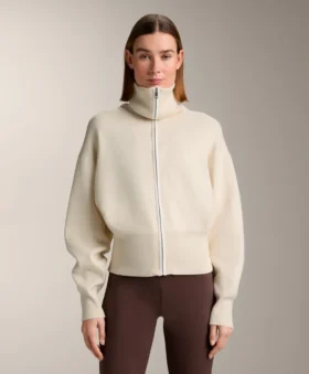 Geci din tricot cu fermoar contrastant