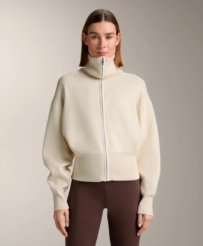 Geci din tricot cu fermoar contrastant Geci din tricot cu fermoar contrastant
