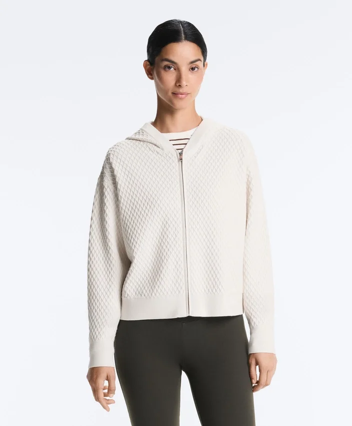 Geci din tricot structurat cu glugă Geci din tricot structurat cu glugă
