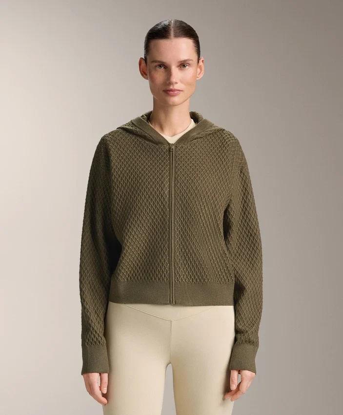 Geci din tricot structurat cu glugă Geci din tricot structurat cu glugă
