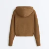 Geci din tricot structurat cu glugă Geci din tricot structurat cu glugă