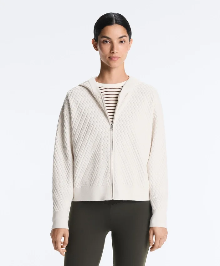 Geci din tricot structurat cu glugă Geci din tricot structurat cu glugă