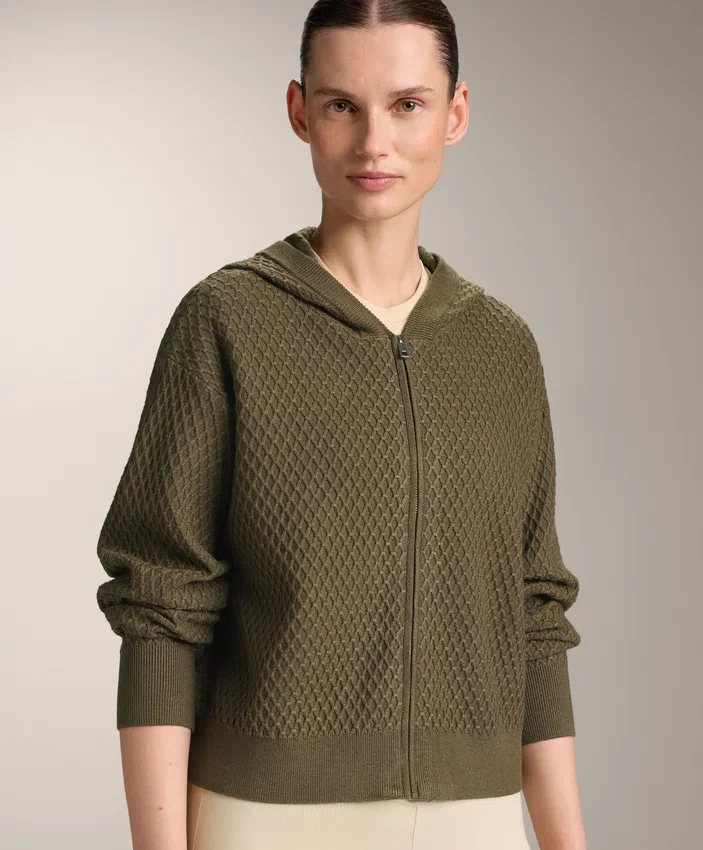 Geci din tricot structurat cu glugă Geci din tricot structurat cu glugă