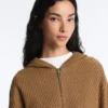 Geci din tricot structurat cu glugă Geci din tricot structurat cu glugă