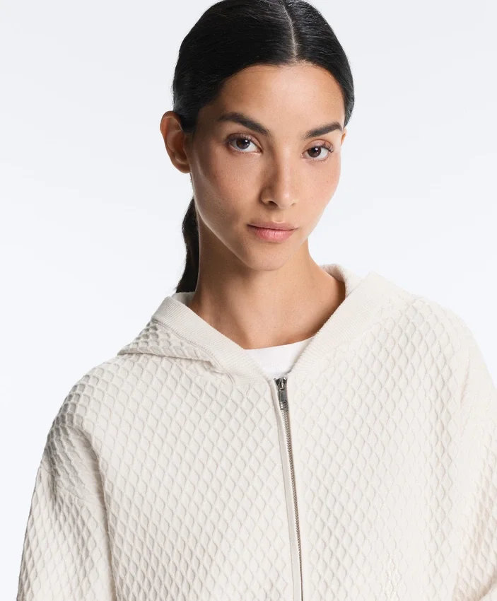 Geci din tricot structurat cu glugă Geci din tricot structurat cu glugă