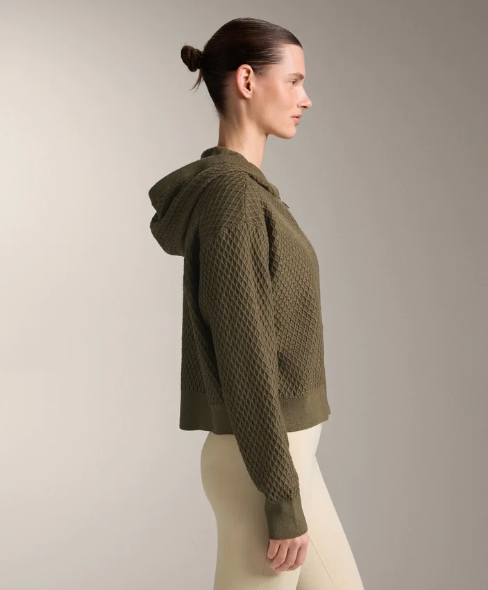 Geci din tricot structurat cu glugă Geci din tricot structurat cu glugă