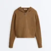 Geci din tricot structurat cu glugă Geci din tricot structurat cu glugă