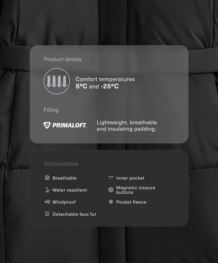 Geci lungi căptușite, hidrofugă, Primaloft® Geci lungi căptușite, hidrofugă, Primaloft®