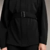 Geci lungi cu centură, din modal periat Geci lungi cu centură, din modal periat
