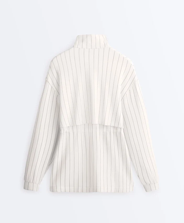 Geci lungi cu dungi, talie ajustabilă și material modal Soft Touch Geci lungi cu dungi, talie ajustabilă și material modal Soft Touch