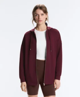 Geci oversize din bumbac piqué cu glugă Geci oversize din bumbac piqué cu glugă