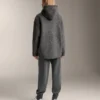 Geci oversize din imitație de geci din piele de oaie, cu glugă căptușită cu blană artificială Geci oversize din imitație de geci din piele de oaie, cu glugă căptușită cu blană artificială
