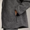 Geci oversize din imitație de geci din piele de oaie, cu glugă căptușită cu blană artificială Geci oversize din imitație de geci din piele de oaie, cu glugă căptușită cu blană artificială
