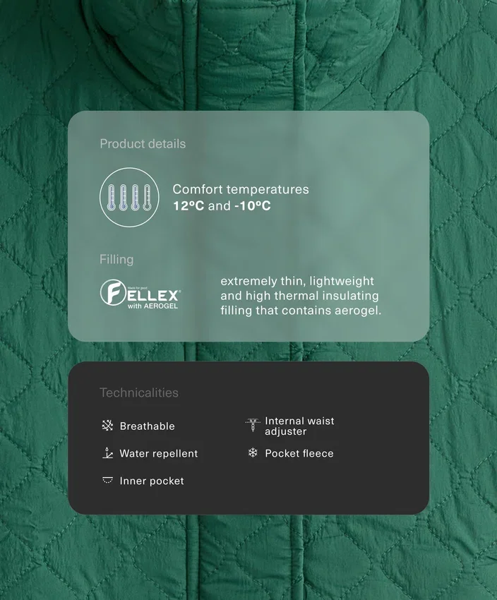 Geci scurte căptușite cu Fellex® Aerogel Geci scurte căptușite cu Fellex® Aerogel