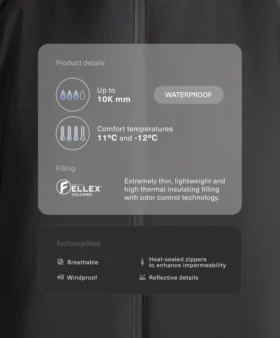 Geci tehnice căptușite impermeabile Fellex® Volcanic 10K