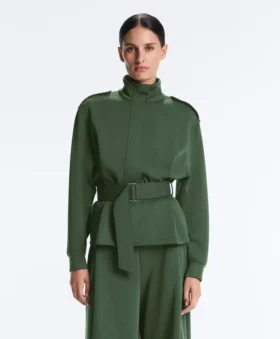 Geci utilitare din tweed cu curea Geci utilitare din tweed cu curea