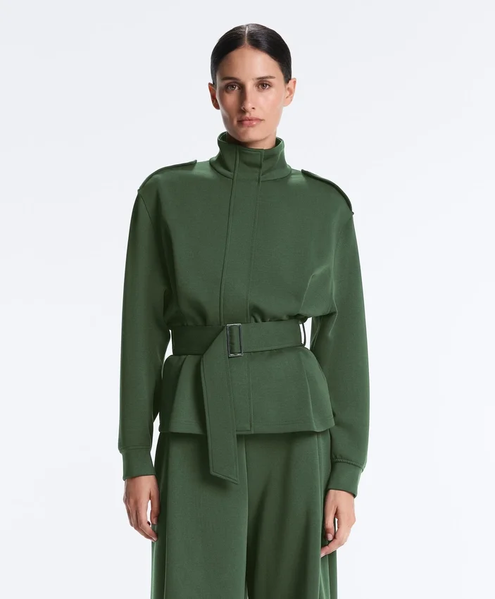 Geci utilitare din tweed cu curea Geci utilitare din tweed cu curea