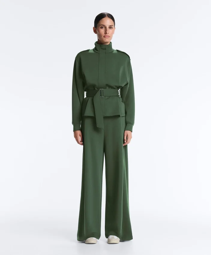 Geci utilitare din tweed cu curea Geci utilitare din tweed cu curea
