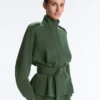 Geci utilitare din tweed cu curea Geci utilitare din tweed cu curea