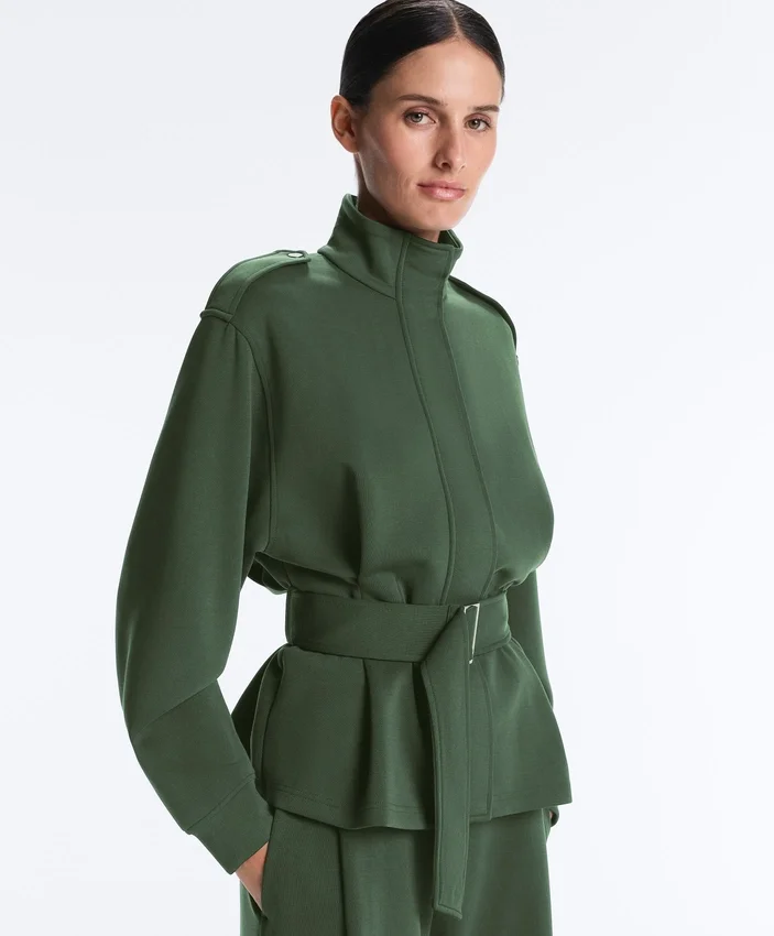 Geci utilitare din tweed cu curea Geci utilitare din tweed cu curea