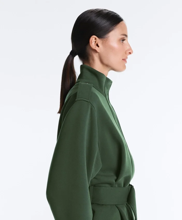 Geci utilitare din tweed cu curea Geci utilitare din tweed cu curea