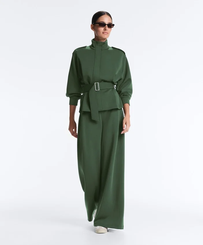 Geci utilitare din tweed cu curea Geci utilitare din tweed cu curea