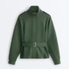 Geci utilitare din tweed cu curea Geci utilitare din tweed cu curea