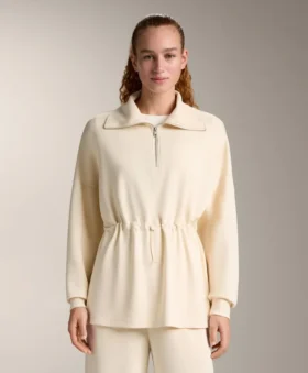 Hanorac cu jumătate de fermoar din modal Soft Touch la atingere Hanorac cu jumătate de fermoar din modal Soft Touch la atingere