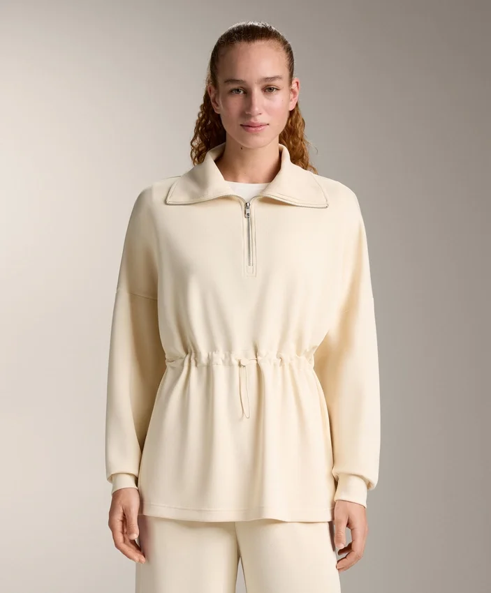 Hanorac cu jumătate de fermoar din modal Soft Touch la atingere Hanorac cu jumătate de fermoar din modal Soft Touch la atingere