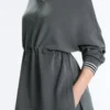 Hanorac cu jumătate de fermoar din modal Soft Touch la atingere Hanorac cu jumătate de fermoar din modal Soft Touch la atingere