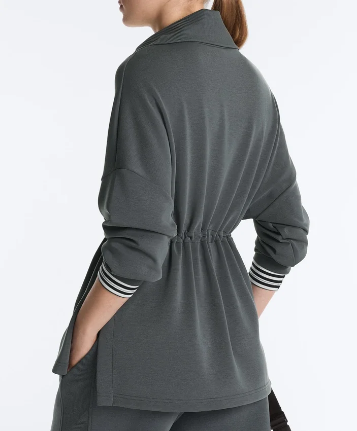 Hanorac cu jumătate de fermoar din modal Soft Touch la atingere Hanorac cu jumătate de fermoar din modal Soft Touch la atingere
