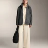 Pantaloni drepți cu croi drept și nervuri laterale, din modal Soft Touch