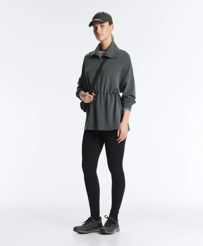 Hanorac cu jumătate de fermoar din modal Soft Touch la atingere Hanorac cu jumătate de fermoar din modal Soft Touch la atingere