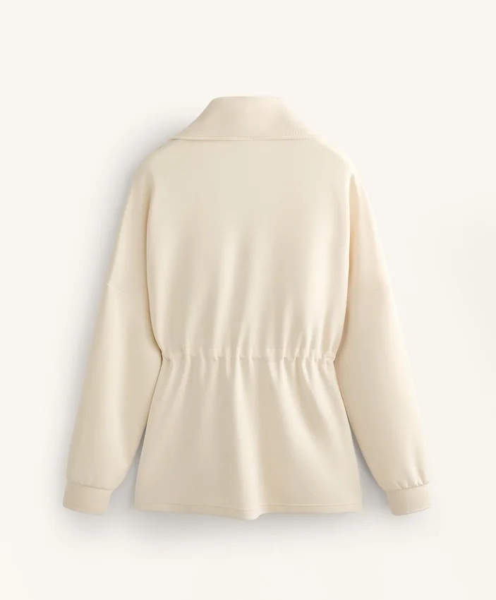 Hanorac cu jumătate de fermoar din modal Soft Touch la atingere Hanorac cu jumătate de fermoar din modal Soft Touch la atingere