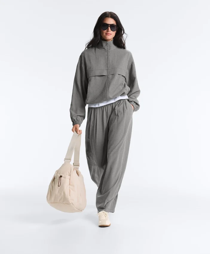 Pantaloni balon din amestec de lyocell cu imprimeu gingham Pantaloni balon din amestec de lyocell cu imprimeu gingham
