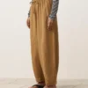 Pantaloni balon din amestec de lyocell și 24% in, cu cusături Pantaloni balon din amestec de lyocell și 24% in, cu cusături
